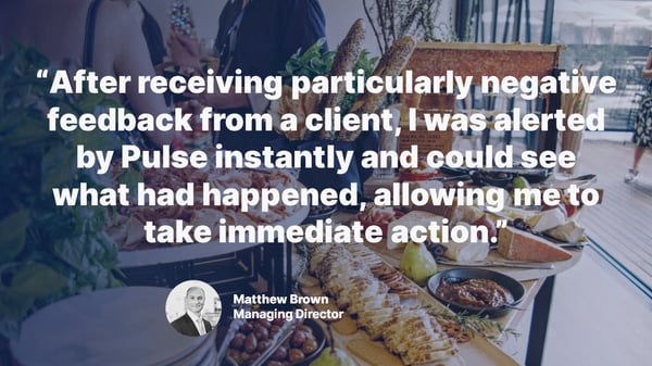 Quote from Matthew Brown addressing how Pulse alerted him to an account at risk.